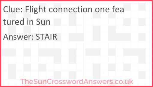 Flight connection one featured in Sun Answer