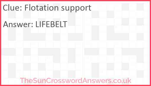 Flotation support Answer