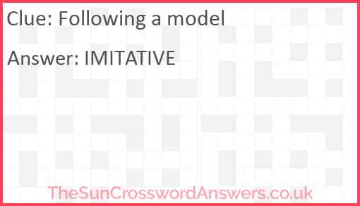 Following a model Answer