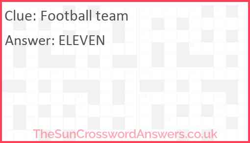 Football team Answer