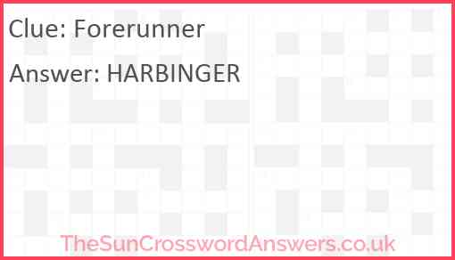 Forerunner Answer