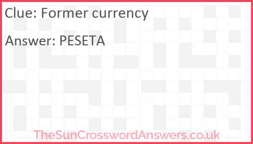 Former currency Answer