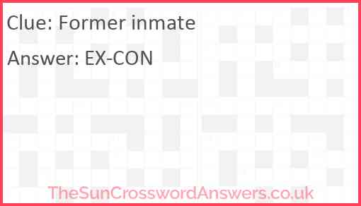 Former inmate Answer