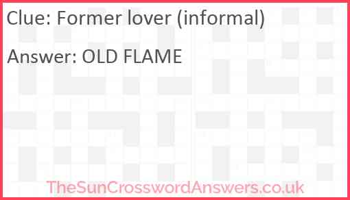 Former lover (informal) Answer