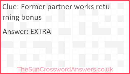 Former partner works returning bonus Answer