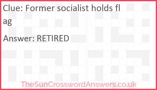 Former socialist holds flag Answer