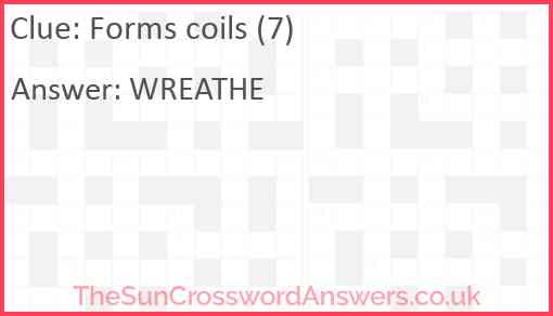 Forms coils (7) Answer