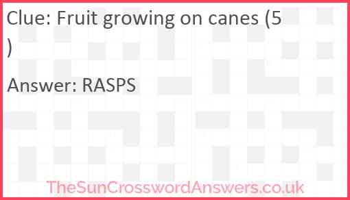 Fruit growing on canes (5) Answer