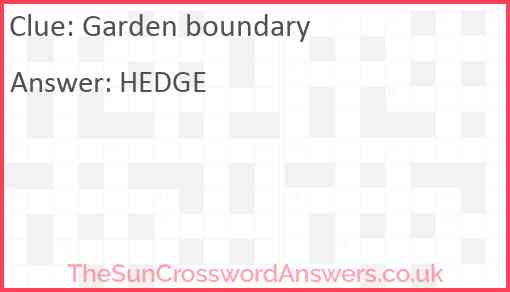 Garden boundary Answer