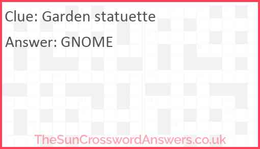 Garden statuette Answer