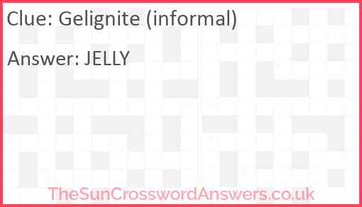 Gelignite (informal) Answer