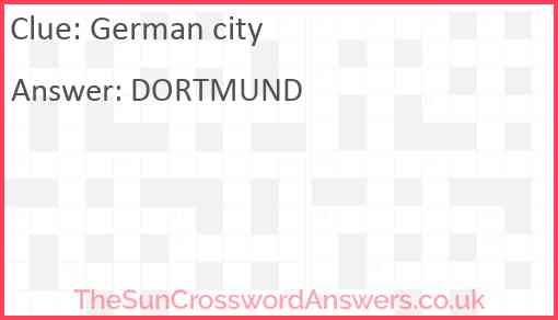 German city Answer