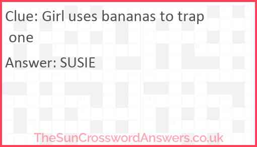 Girl uses bananas to trap one Answer