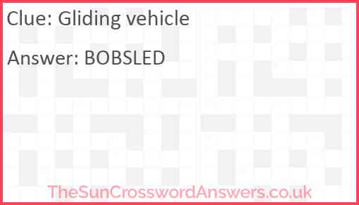 Gliding vehicle Answer