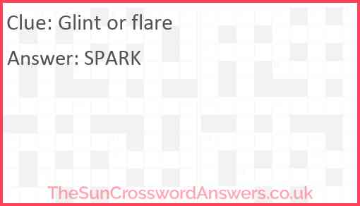 Glint or flare Answer