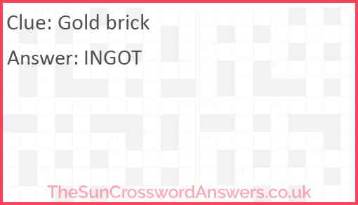 Gold brick Answer