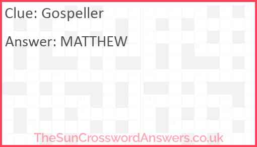 Gospeller Answer