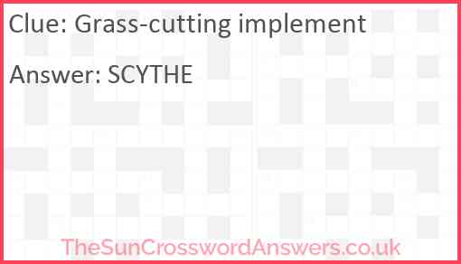 Grass-cutting implement Answer