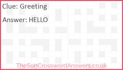 Greeting Answer