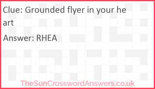 Grounded flyer in your heart Answer