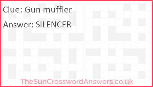 Gun muffler Answer