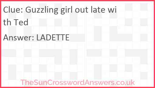 Guzzling girl out late with Ted Answer