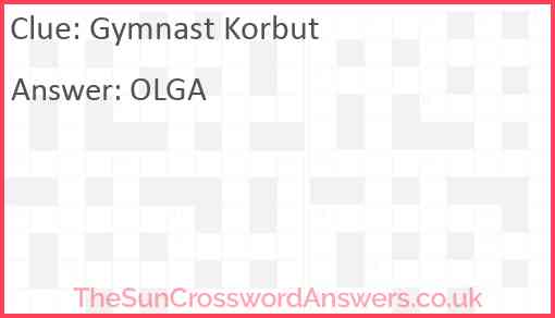 Gymnast Korbut Answer