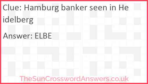 Hamburg banker seen in Heidelberg Answer