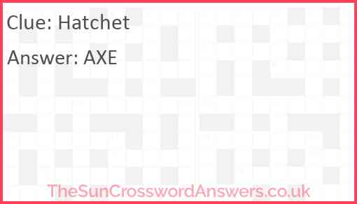 Hatchet Answer