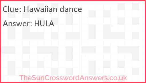 Hawaiian dance Answer