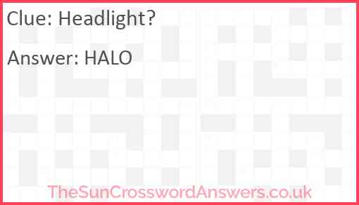 Headlight? Answer