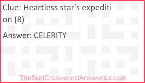 Heartless star's expedition (8) Answer