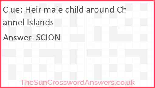 Heir male child around Channel Islands Answer