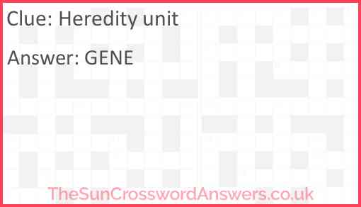 Heredity unit Answer