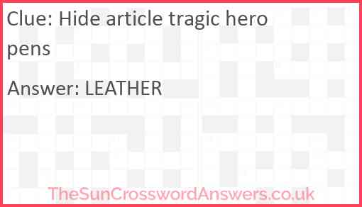 Hide article tragic hero pens Answer