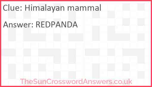 Himalayan mammal Answer