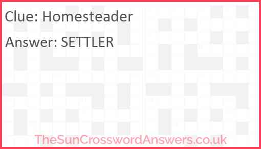 Homesteader Answer