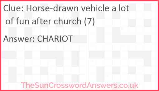 Horse-drawn vehicle a lot of fun after church (7) Answer