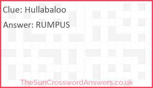 Hullabaloo Answer