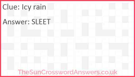 Icy rain Answer