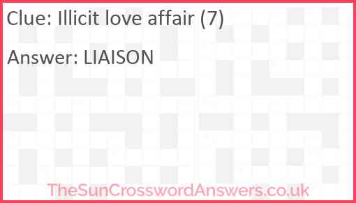 Illicit love affair (7) Answer