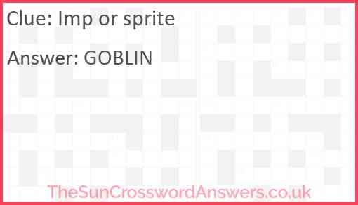 Imp or sprite Answer