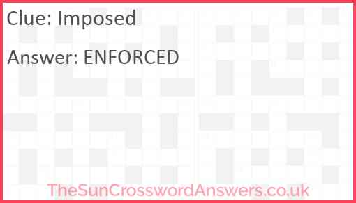 Imposed Answer