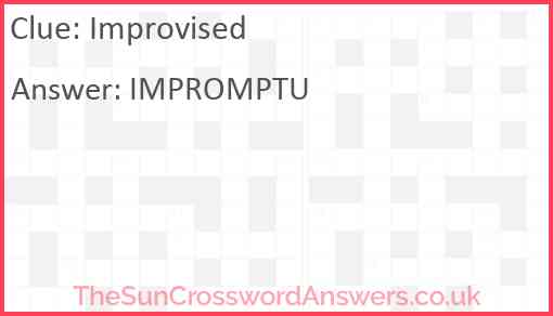 Improvised Answer