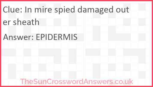 In mire spied damaged outer sheath Answer
