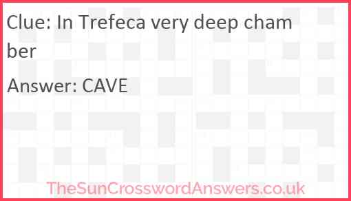 In Trefeca very deep chamber Answer