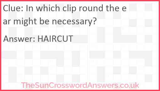 In which clip round the ear might be necessary? Answer