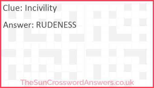 Incivility Answer