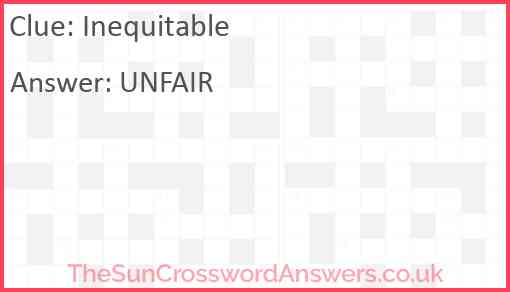 Inequitable Answer