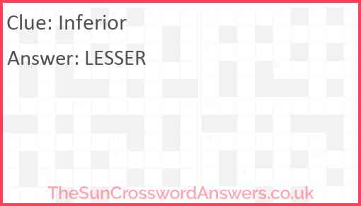 Inferior Answer
